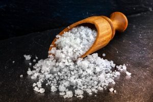 Coarse sea salt to clean burnt cast iron wok