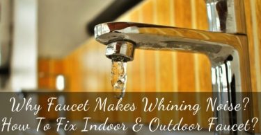 Outdoor and indoor faucet makes whining noise