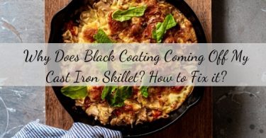 black coating coming off cast iron skillet