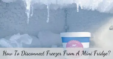 how to disconnect freezer from a mini fridge