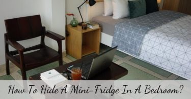 how to hide a mini fridge in a bedroom