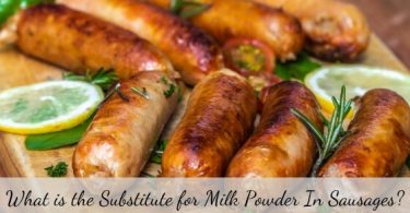 Substitute for milk powder in sausages