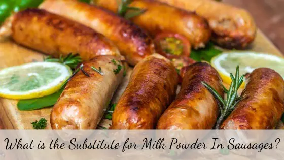 Substitute for milk powder in sausages