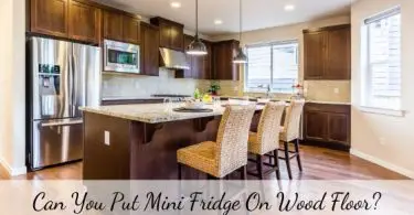 can you put mini fridge on wood floor