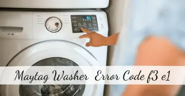 Maytag Washer Error Code f3 e1