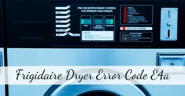 Frigidaire dryer error code e4a