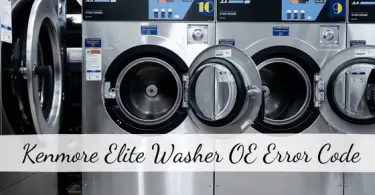 Kenmore Elite Washer OE Error Code