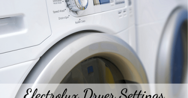 Electrolux Dryer Settings